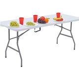 Lean Toys Zložljiva miza s ključavnico, catering, banketna miza, bela, 180 x 74 cm | Shoptok.si