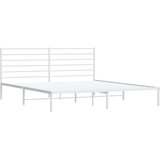 Metalni okvir za krevet s uzglavljem bijeli 180x200 cm | shoptok.hr