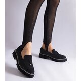 Gemre Black eco-suede moccasins decorated with rhinestones Henley | Shoptok.si