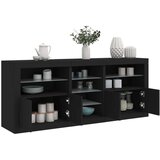  Komoda s LED svjetlima crna 162 x 37 x 67 cm | shoptok.hr