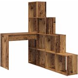  Kutni stol s policom Staro drvo 101,5 x 149,5 x 149,5 cm | shoptok.hr