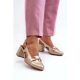 Maciejka Leather Sandals with Heels Cene