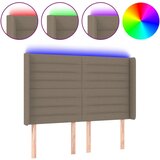 Maison Chic led posteljno vzglavje - vzglavna omarica - nočna omarica taupe 147x16x118/128 cm blago, (21706059) Cene