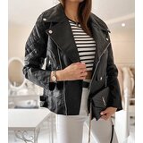 Gemre Black faux leather biker jacket Gill | shoptok.hr