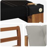  Set vanjskih sofa 5 kom. Prirodna i svjetlosiva Smeđa 333 x 162,5 x 73 cm | shoptok.hr