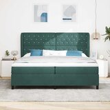  Krevet s opruga kutije Tamnozelena 200 x 200 cm Baršun | shoptok.hr