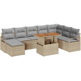  Sjedeća garnitura za vrt s jastukom 9 pcs Bež i siva | shoptok.hr