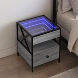  Noćni ormarić s beskonačnim LED boja hrasta 40 x 40 x 51 cm | shoptok.hr