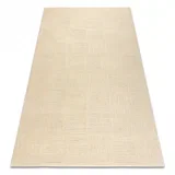 Volnena preproga TEXTURA 488.20.LA100 OSTA - Linije, geometrijski okvir, strukturna krem 80x150 cm, (5000218767)