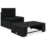  2-dijelna vrtna garnitura od poliratana crna | shoptok.hr