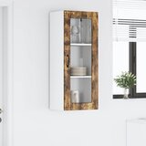  Zidni stakleni ormarić LUCCA Dimljeni hrast 40 x 31 x 100 cm | Eponuda.com