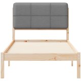  Krevetni okvir s tapiciranim uzglavljem Svijetlo siva Svjetlosiva 205.5 x 105.5 x 84.5 cm | Shoptok.si