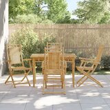  The Living Store Zložljivi vrtni stoli 4 kosi 53x66x99 cm bambus - Vrtni Stol, (21457584) | Shoptok.si