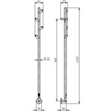  p.m.h. LS1B - električni sušač peškira lisa 24W/230V 170 cm IP44 crna | Eponuda.com