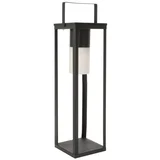 Črna LED lanterna s solarnim panelom/na USB (višina 75 cm) Solar –