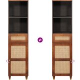 vidaXL Strani šal s predalom s polico s shranjevanjem z vrati Rjava 38 x 33.5 x 160 cm | Shoptok.si