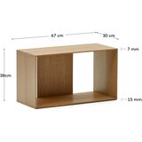 Kave Home Modularni sustav polica u dekoru hrasta u prirodnoj boji 67x38 cm Litto – | shoptok.hr