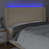  Uzglavlje krem 163 x 16 x 118/128 cm od tkanine | shoptok.hr