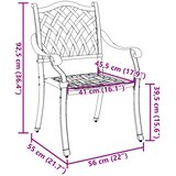  Vrtna stolica 2 pcs Zelena 56 x 55 x 92.5cm Aluminij | shoptok.hr
