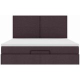 vidaXL Otomanski posteljni okvir z vzmetnico temno rjava 180x200 cm | Shoptok.si