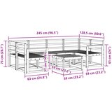  Set vanjskih sofa 7 pcs Prirodna Čvrsto drvo akacije | shoptok.hr