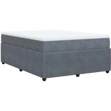  Krevet s oprugama i madracem tamnosivi 140x190 cm baršunasti | shoptok.hr