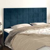  Uzglavlje tamnoplavo 160x5x118/128 cm baršunasto | shoptok.hr