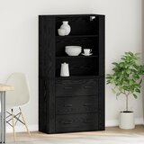 vidaXL visoki ormar Crni hrast od vešto obrađenog drveta | shoptok.hr