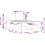  Okvir kreveta s madracem Tamnosiva 120 x 190 cm Baršun | shoptok.hr