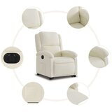  Električni naslonjač na podizanje krem baršunasti | shoptok.hr