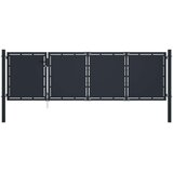 vidaXL Vrtna vrata iz jekla 350x100 cm antracitna | Shoptok.si