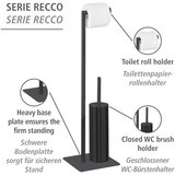 Wenko Črno jekleno stojalo za WC papir z WC ščetko Recco – | Shoptok.si
