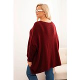 Kesi Włoski Women's Plus Size sweater with acrylic, loose fit and 3/4 sleeve fango | Shoptok.si