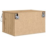  Noćni ormarić s LED-om zidna montaža umjetni hrast 50x36x30 cm | shoptok.hr