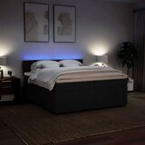 vidaXL Box spring postelja z vzmetnico črn 200x200 cm blago | Shoptok.si