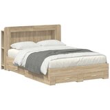  Okvir kreveta s pohranom s uzglavljem Hrast sonoma 150 x 200 cm - Hrast sonoma 150 x200 cm sa središnjom policom | shoptok.hr