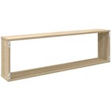  Kockaste zidne police 2 kom boja hrasta 100 x 15 x 30 cm drvene | Eponuda.ba