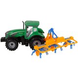 Green Tractor with Orange and Blue Rake Friction Drive | shoptok.hr