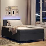  LED Box Spring Krevet Tamno siva i bijela 120 x 190 cm | shoptok.hr