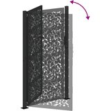  Vrtna vrata crna 100x175 cm dizajn s čeličnim krilom | shoptok.hr