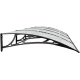 Nadstrešnica za vrata crna 350 x 100 cm polikarbonatna | shoptok.hr