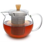 Klarstein Glaswerk Sencha, čajnik, 0,65 l, cjedilo od nehrđajućeg čelika, borosilikatno staklo, poklopac | shoptok.hr