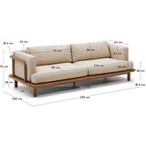 Kave Home Vrtni kavč iz tikovega lesa v bež in naravni barvi Turqueta - | Shoptok.si