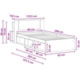  Okvir kreveta s pohranom Bijela 90 x 200 cm Konstruirano drvo | shoptok.hr