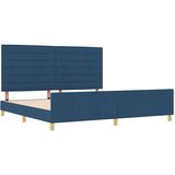Plavi krevetni okvir 200x200 cm od tkanine | shoptok.hr