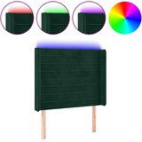  LED uzglavlje tamnozeleno 103x16x118/128 cm baršunasto | shoptok.hr