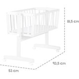 Roba Bijela kolijevka na kotačićima 40x90 cm – | shoptok.hr