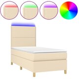  box spring s madracem LED krem 100x200 cm od tkanine | shoptok.hr