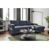 MID.YOU KOTNA SEDEŽNA GARNITURA, struktura temno modra | Shoptok.si