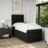 vidaXL Box spring postelja z vzmetnico črna 90x200 cm blago | Shoptok.si
